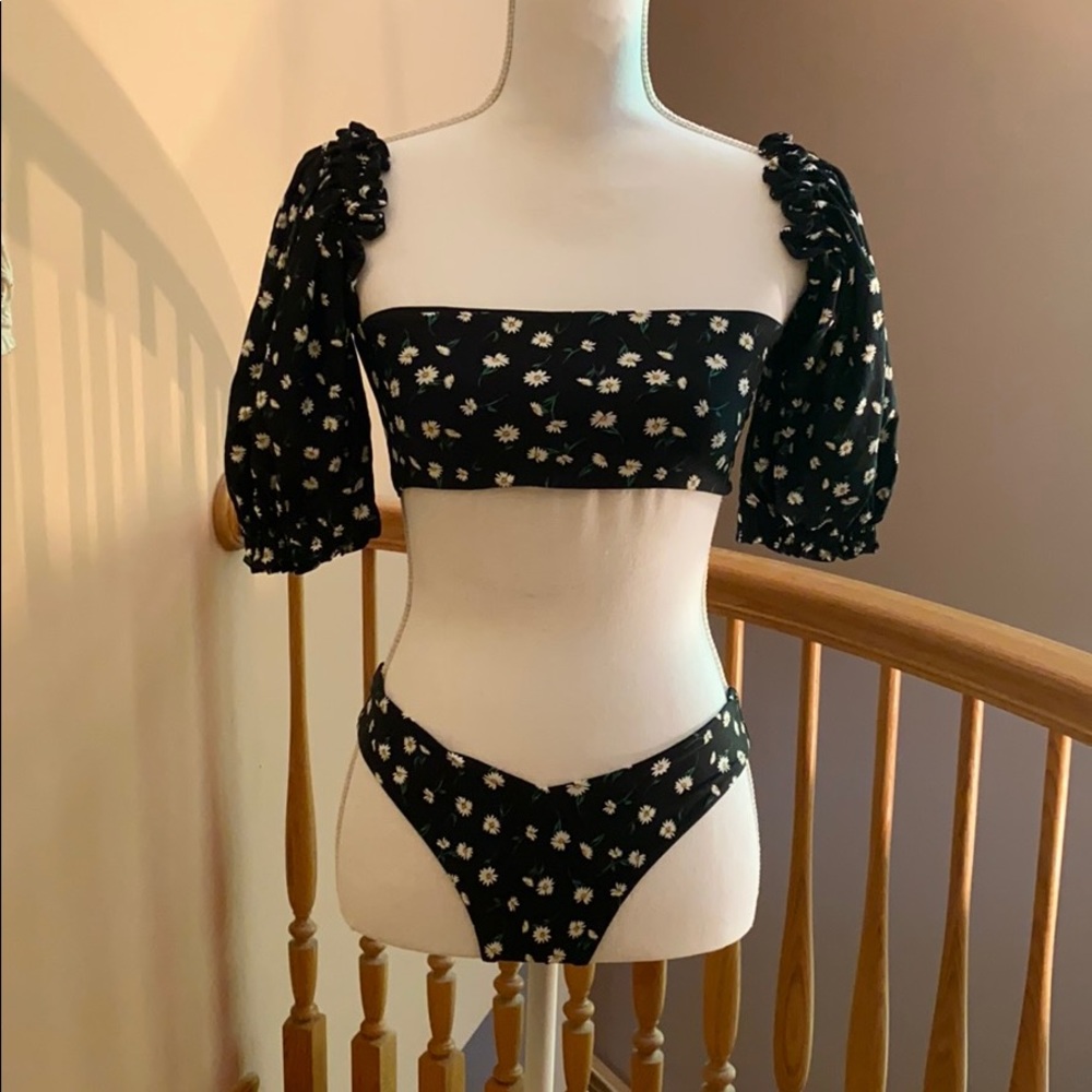 Onia x WeWoreWhat Daisy Print Bikini Set